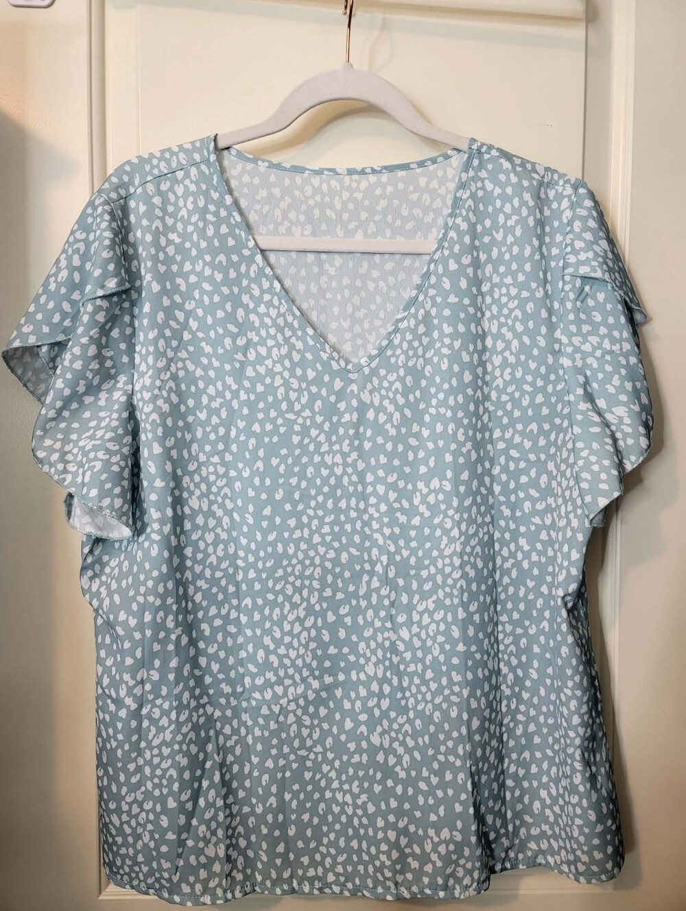 Womens Blouse With Flutter Sleeve XL
